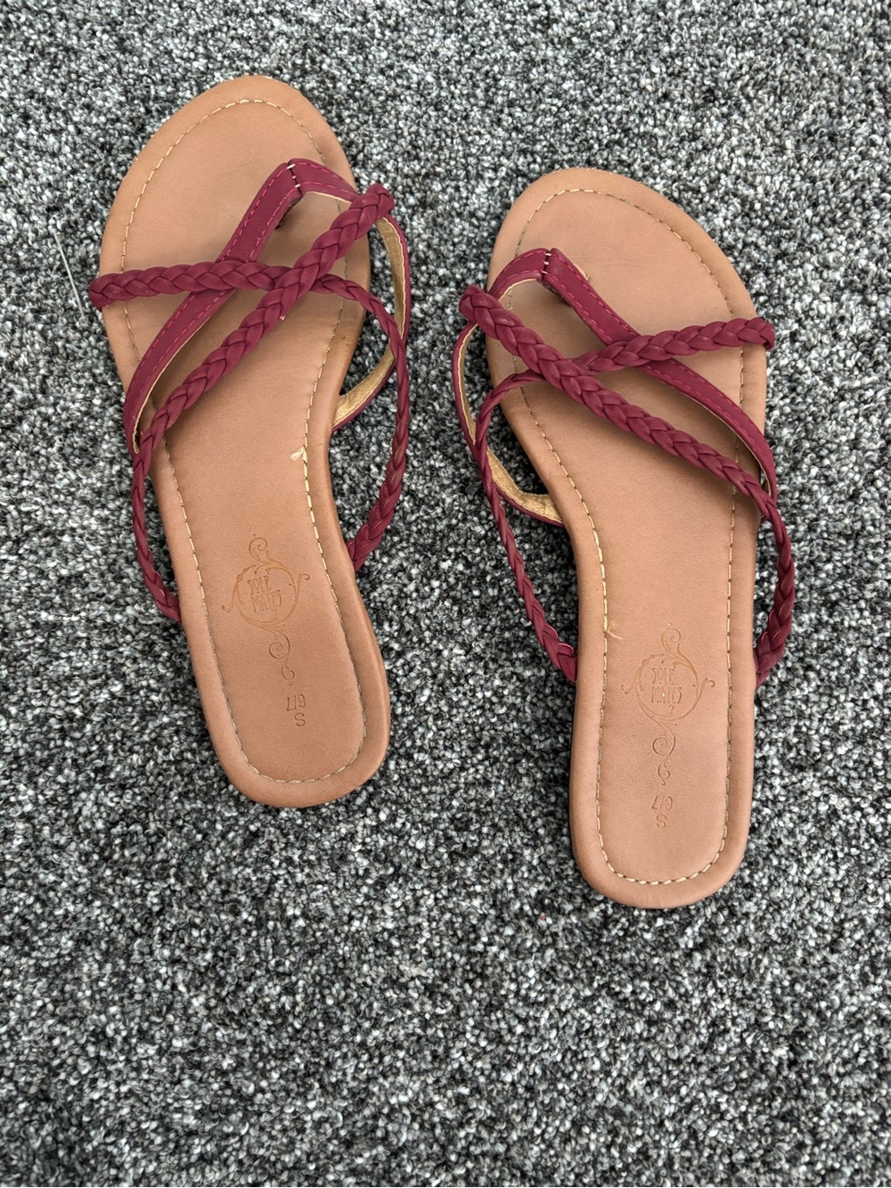 Braided Strappy Slide Sandals